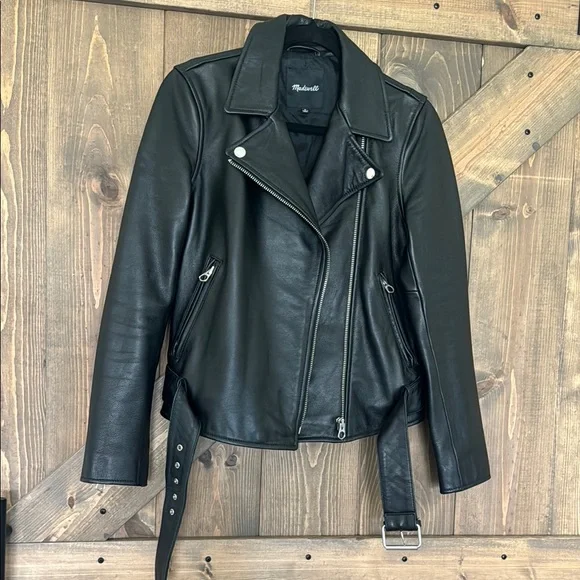 Madewell “The Ultimate Leather Motorcycle Jacket” Women’s Size Medium - Picture 12 of 12